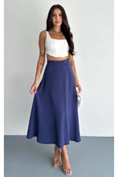 boutich Women's Black Bell Long Skirt – High Waist Comfortable Stylish Casual