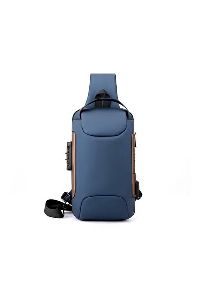 Primo Plus Men's Anti-theft Waterproof Oxford Cloth Sports Shoulder Bag with USB Charging Port