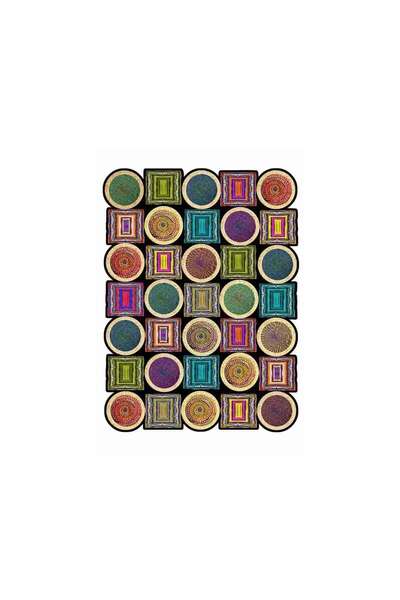 Decomia Home Washable Non-Slip Pet Friendly Printed Pattern Carpet & Area Rug for Living Room Kitchen Rug