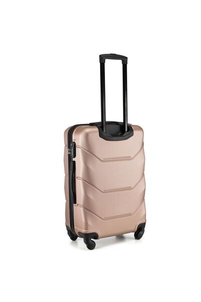 zagatto Troler mediu, Roz, 65x42x26 cm, Bagaj cala, 60L, Troller, Cifru, 4 roti 360, Valiza ABS, ZG504