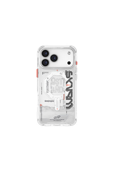 Skinarma iPhone 17 Pro Uyumlu Kılıf M-safe Şarjlı Yazı Desenli Airbag Tasarım...