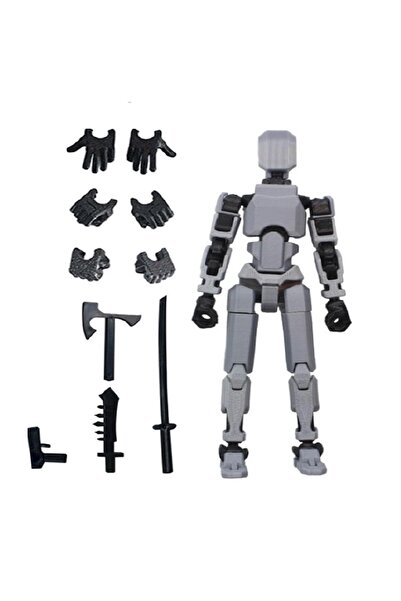 Choice7 GRAY Titan 13 Action Figures T13 Figure 3D Printed Multi-Jointed Mova...