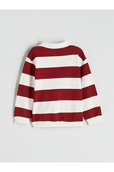 LC Waikiki Lcw Kids Polo Neck Striped Boys' Sweatshirt and Sweatpants