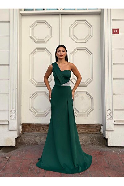 Modafeminen Rochie de seară din țesătură elastică pentru scuba, cu detaliu de...