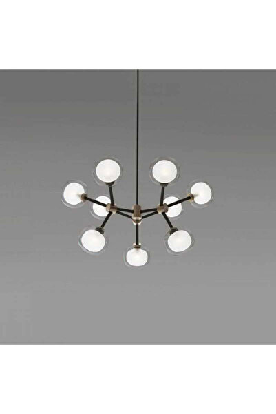 RFAN Candelabru, Model 5477/9, Cu 9 Abajururi, 9 x G9, Negru/Auriu