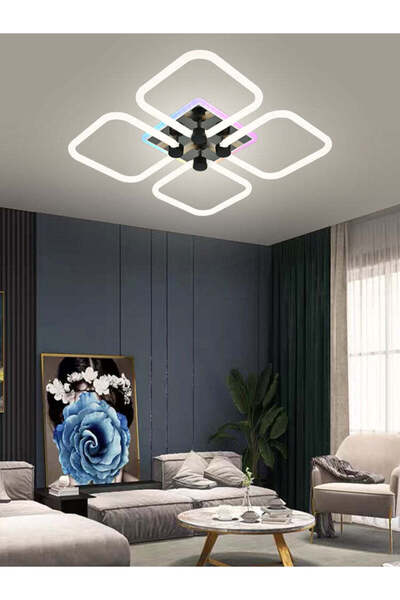 RFAN Candelabru LED, Model R9142/4C, Cu Telecomandă, 3 Tipuri de Lumină, 50W,...