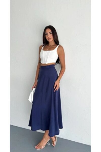 boutich Women's Black Bell Long Skirt – High Waist Comfortable Stylish Casual