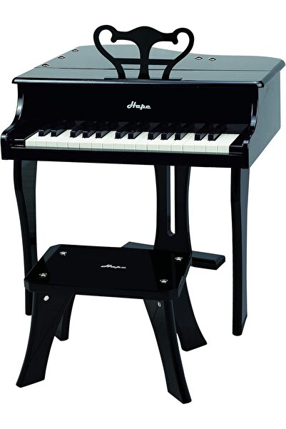 Hape Happy Grand Piano Musical Instrument with Table – 30-Key Wooden Piano for Toddlers