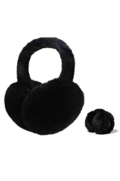 TAKIŞTIR Black Color Plush Earmuff