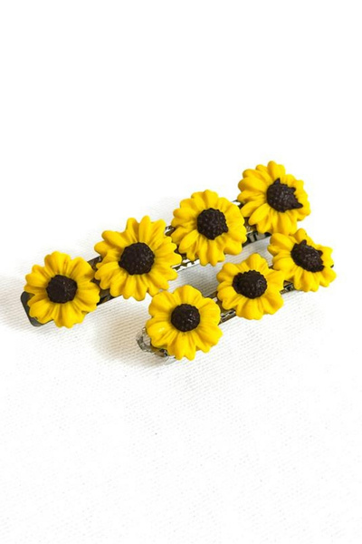 Uretti - مجموعة من مشابك الشعر المصنوعة يدويًا من الطين البوليمري بنمط الزهور...