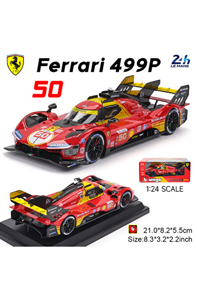 Choice8 سيارة فيراري 499P موديل 2024 رقم 50 من بوراجو بمقياس 1:24، سيارة سباق...