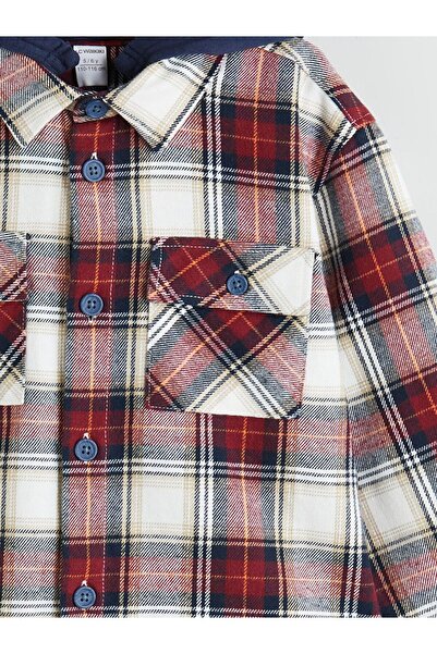 LC Waikiki LCW Kids Kapüşonlu Ekose Erkek Çocuk Gömlek