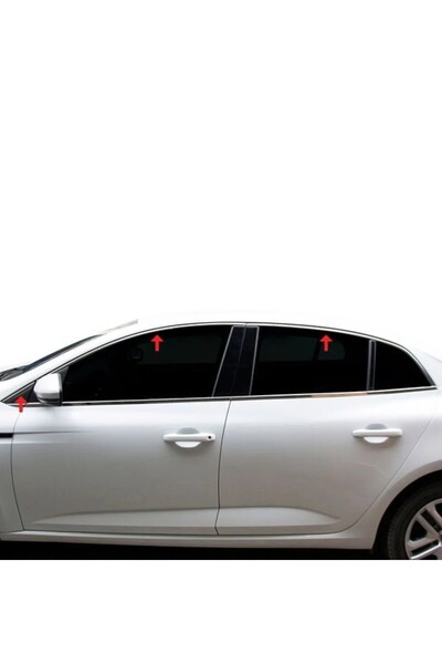 OTOTUNING53 Renault Megane 4 Sd Krom Cam Üst Çıtası 6 Parça (2016 ve Üzeri)
