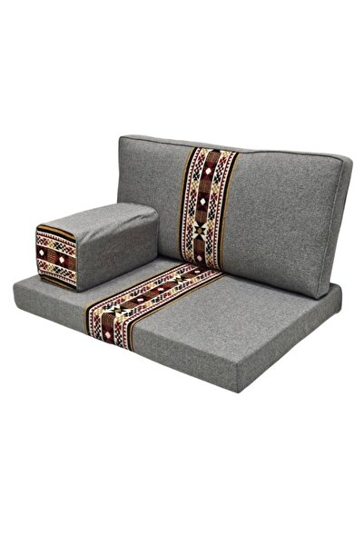 smart home Traditional Arabic Floor Seating Set for Two (70x100x60cm) – Comfortable Arabic Majlis Furniture