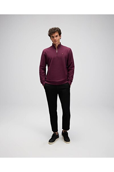 Ellesse Half Zipper Claret Red Men's Sweatshirt Em580