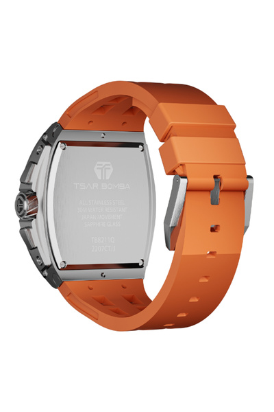 Tsar Bomba Elemental Series Men's Analog Orange Dial Watch - TB8211Q-02