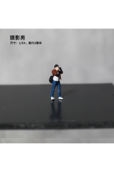 Choice3 4 نماذج مصغرة مطلية بمقياس 1/64 لطفل يركب دراجة، وفتاة تركب دراجة، وع...