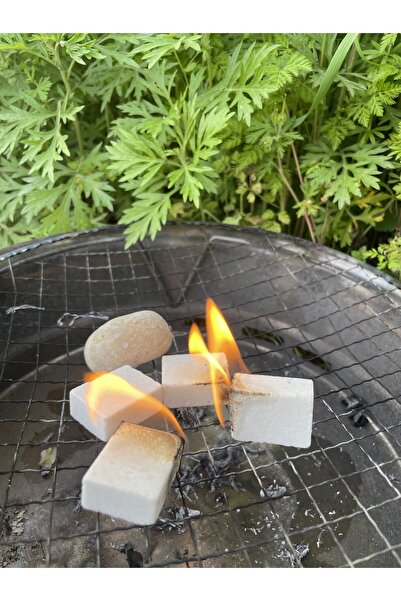 Biki ١٢ مكعب إشعال أبيض للشواء بالفحم، والمشي لمسافات طويلة، والمدفأة الداخلية