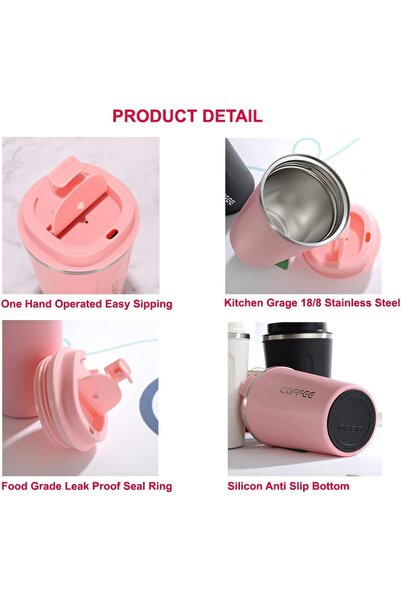 Primo Plus 380ml Multicolor Stainless Steel Insulated Thermal Coffee Mug