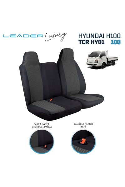Genel Markalar Hyundai H100 Uyumlu Oto Koltuk Kılıfı Kamyonet Sabit Başlık Bi...