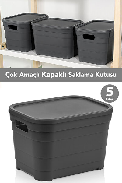 Meleni Home 1 Adet Kapaklı Dekoratif Piramit Saklama Kutusu - Dolap Düzenleyi...