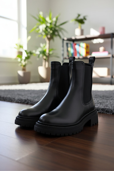 5in1Canpolat Black Chelsea Postal 23561