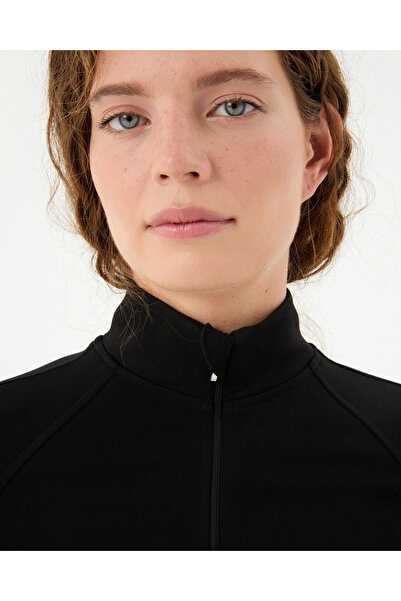 Ayma Active Μαύρο αθλητικό μπλουζάκι στενής εφαρμογής