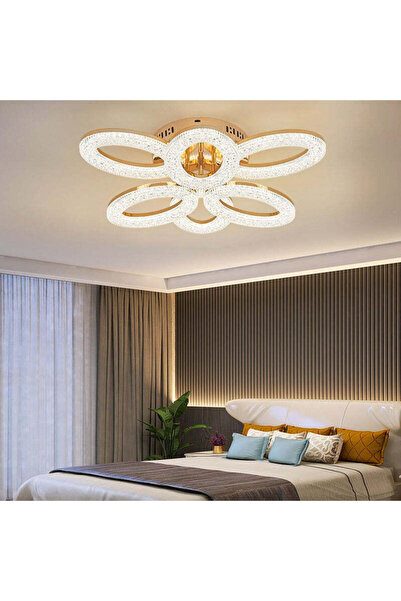 RFAN Πολυέλαιος LED, Μοντέλο J303-3+3, Με Τηλεχειριστήριο, 3 Τύποι Φωτισμού, ...