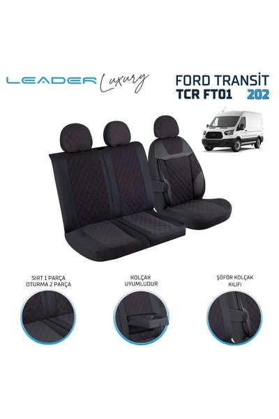 autogoodstore Ford Transit 2013 Sonrası Uyumlu Oto Koltuk Kılıfı Birebir Arac...