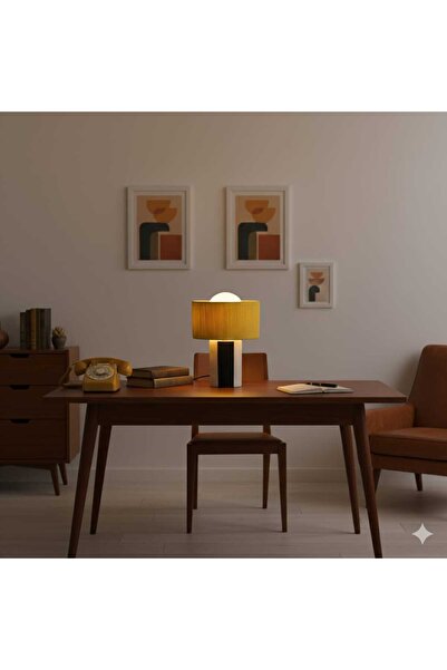 poplinhome Yellow Ecru Modern Design Macrame Rope Lampshade Decorative Lamp Lampshade Table Lamp Globe Glass Lampshade