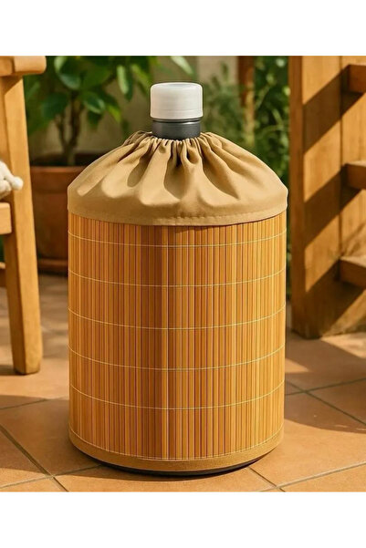 BLUE SİDE Pinterest Stil Bambu Hasır Damacana Kılıfı Doğal Bambu Stil