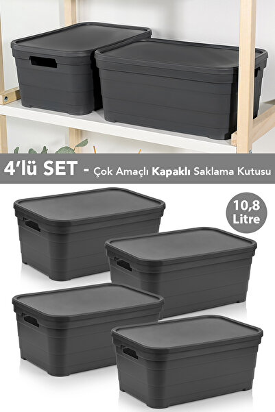 Meleni Home 4 dekorativne piramidalne kutije za odlaganje sa poklopcima - org...