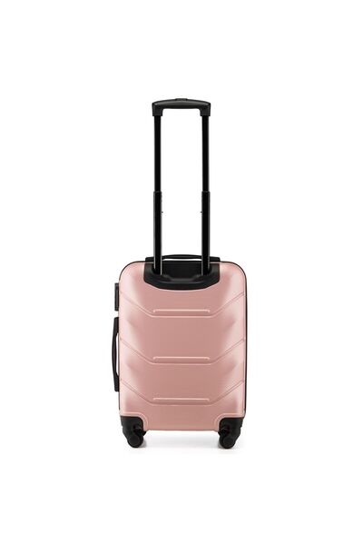 zagatto Troler Cabina, Roz, 55x40x20 cm, Troller, Bagaj de mana, Valiza Cabina, 4 Roti, Cifru, ABS, ZG504
