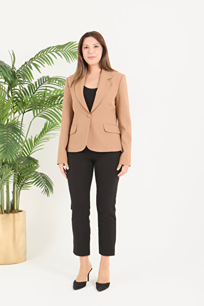 Fagi Women's Single Button Waist-Seated Sports Jacket