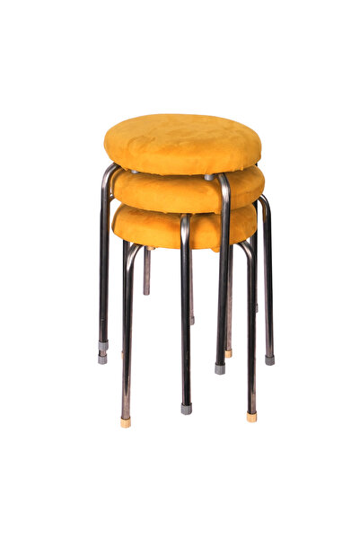 ASVERA Safir Serisi – Pufy Portatif Tabure | Süngerli Minderli Oturak | Mutfak Bahçe Balkon Ofis Kullanım