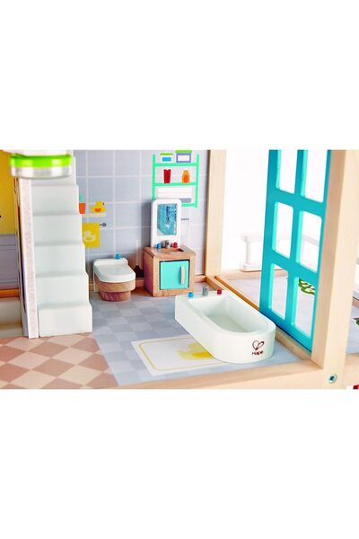 Hape Doll Family Mansion | Award Winning 10 Bedroom Doll House, Wooden Play Mansion with Accessories