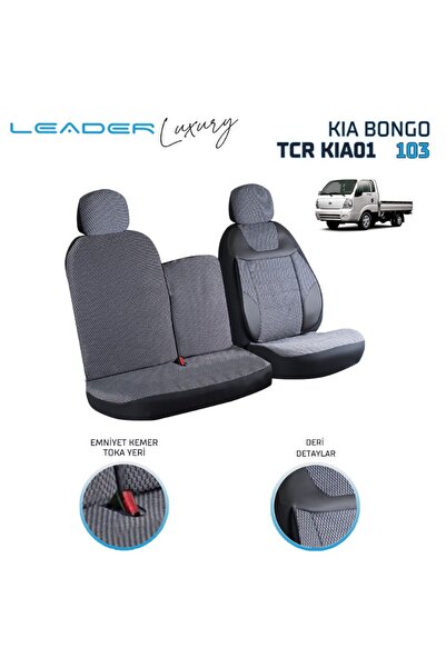 Genel Markalar Kia Bongo Uyumlu Lüx Oto Koltuk Kılıfı Birebir Araca Özel Ticari 2+1 FÜME