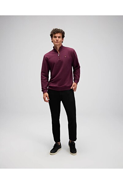 Ellesse Half Zipper Claret Red Men's Sweatshirt Em580
