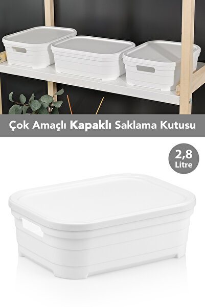 Meleni Home 1 Adet Kapaklı Dekoratif Piramit Saklama Kutusu - Dolap Düzenleyi...