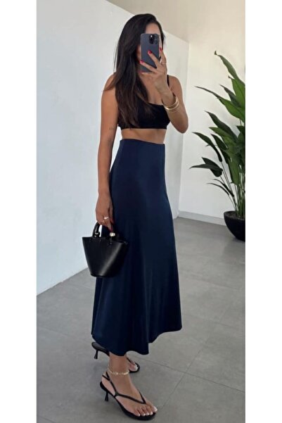 boutich Women's Black Bell Long Skirt – High Waist Comfortable Stylish Casual