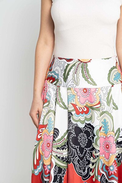 Nichii Graphic Print Midi Skirt