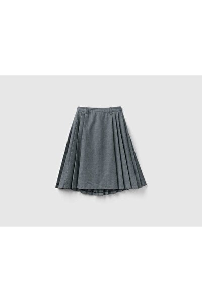 United Colors of Benetton Polka Dot Ruffled Midi Skirt