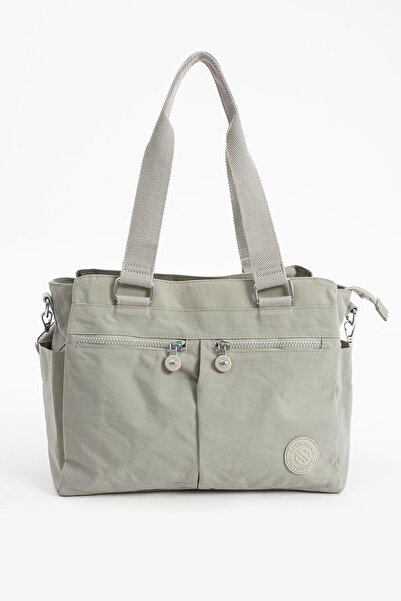 CCWAY AYAKKABI Γυναικεία τσάντα μεγάλου μεγέθους με θήκες ΑΝΟΙΧΤΟ ΓΚΡΙ