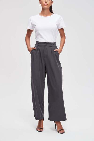 Livia Solid Wide-Leg Pants