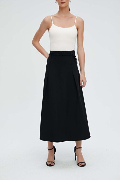Nichii Classic Solid Midi Skirt