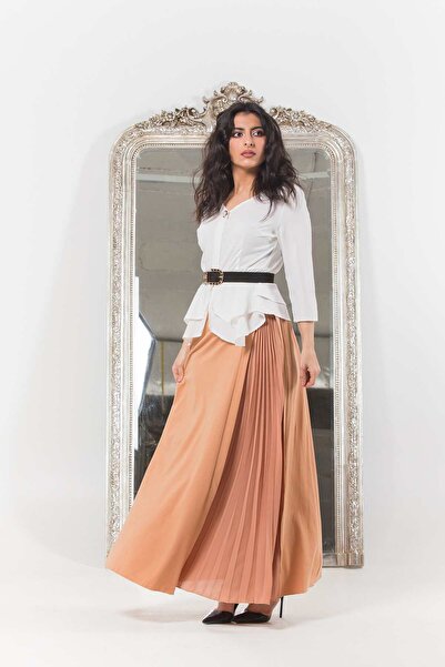 Nichii Solid Pleated Side Skirt