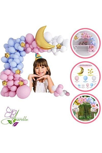 Manolex Latex and Gold Foil Balloon Arch, Premium Party Decoration Set