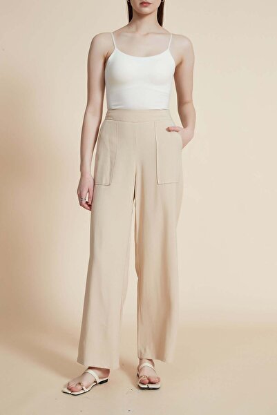 Yola بنطلون واسع الجيب بطول كامل