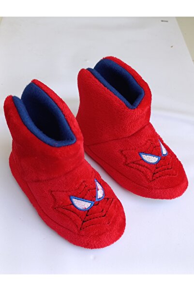 NewOneMall Boy's Red Spider-Man Patterned Home-Nursery Slippers Boots