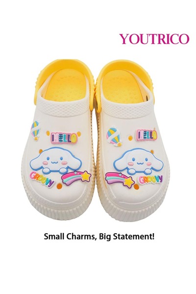 Youtrico Colorful Cartoon Jibbitz Charms - PVC Slipper Ornament Set